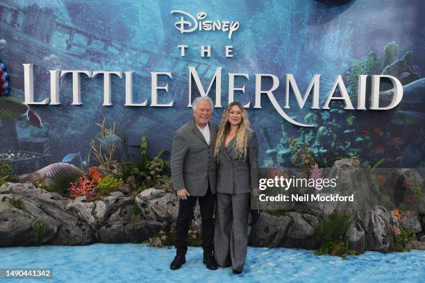 Alan Menken and Anna Rose Menken attend the UK Premiere of "The Little Mermaid" at Odeon Luxe Leicester Square on May 15, 2023 in London, England.