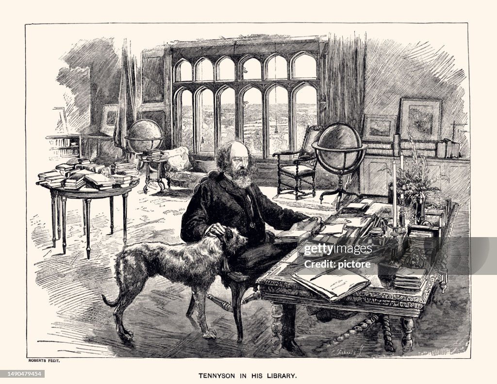Lord Alfred Tennyson In His Library High-Res Vector Graphic - Getty Images