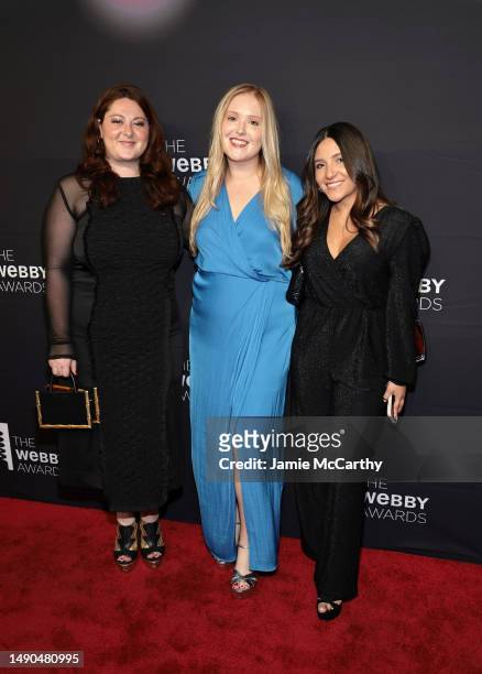 Maria Torres, Rosalind O'Connor and Carly Walsh attend the 27th Annual Webby Awards at Cipriani Wall Street on May 15, 2023 in New York City.