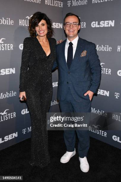 Idina Menzel and Chasten Buttigieg attend the 2023 GLSEN Respect Awards at Cipriani 42nd Street on May 15, 2023 in New York City.