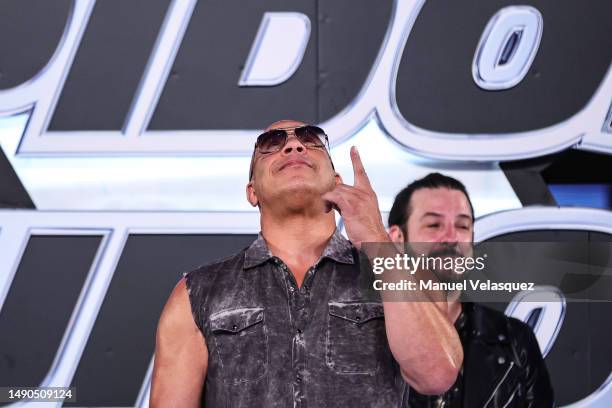 Vin Diesel attends the red carpet for the Mexico City premiere of "Fast X" at Plaza Toreo Parque Central on May 15, 2023 in Naucalpan de Juarez,...