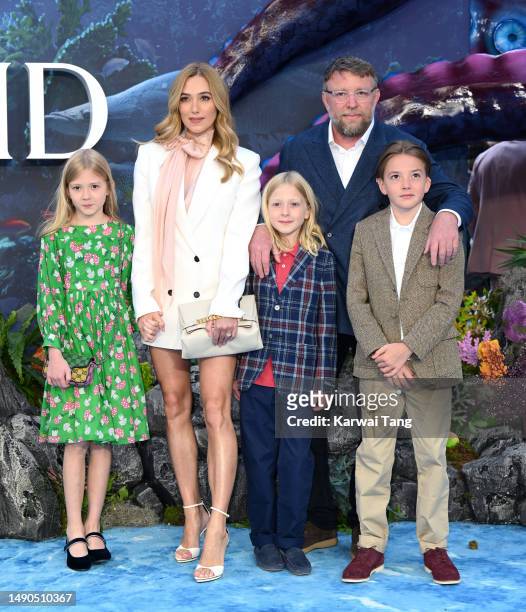 Rivka Ritchie, Jacqui Ainsley, Levi Ritchie, Guy Ritchie and Rafael Ritchie attend the UK Premiere of "The Little Mermaid" at Odeon Luxe Leicester...