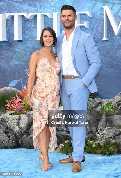 Janette Manrara and Aljaž Škorjanec attend the UK Premiere of "The Little Mermaid" at Odeon Luxe Leicester Square on May 15, 2023 in London, England.