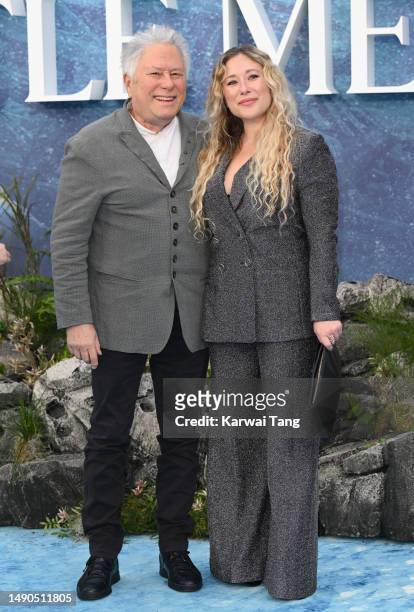 Lan Menken and Anna Rose Menken attend the UK Premiere of "The Little Mermaid" at Odeon Luxe Leicester Square on May 15, 2023 in London, England.