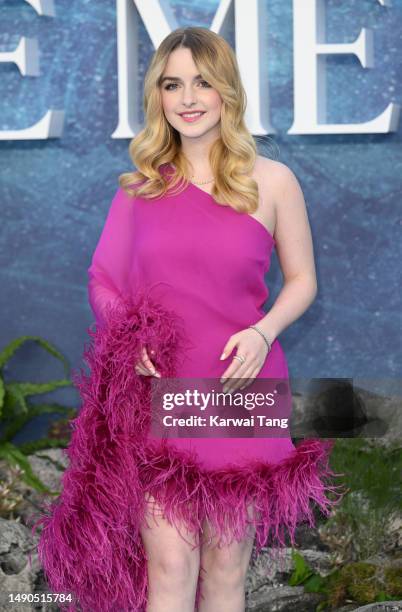 Mckenna Grace attends the UK Premiere of "The Little Mermaid" at Odeon Luxe Leicester Square on May 15, 2023 in London, England.