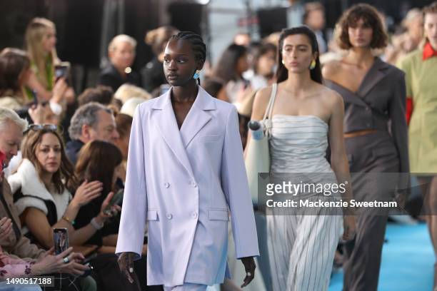 Models walk the runway during the ANNA QUAN show during Afterpay Australian Fashion Week 2023 at The Ace Hotel on May 16, 2023 in Sydney, Australia.