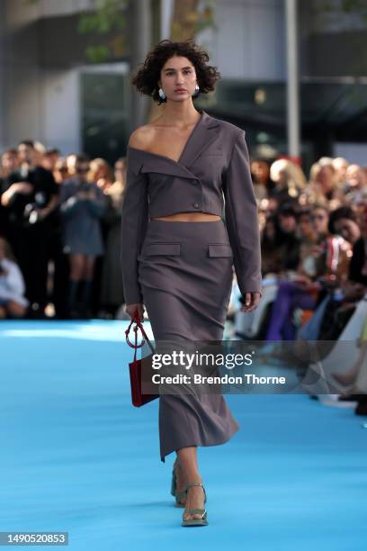 Roberta Pecoraro walks the runway during the ANNA QUAN show during Afterpay Australian Fashion Week 2023 at The Ace Hotel on May 16, 2023 in Sydney,...