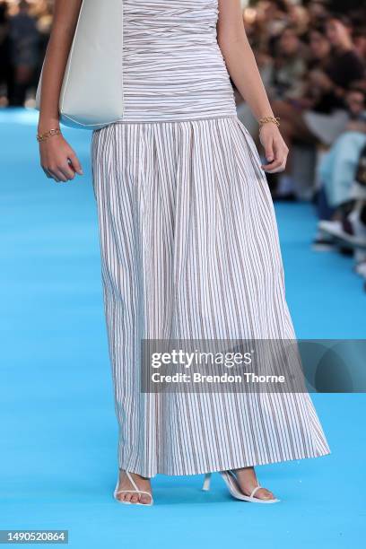 Model walks the runway during the ANNA QUAN show during Afterpay Australian Fashion Week 2023 at The Ace Hotel on May 16, 2023 in Sydney, Australia.