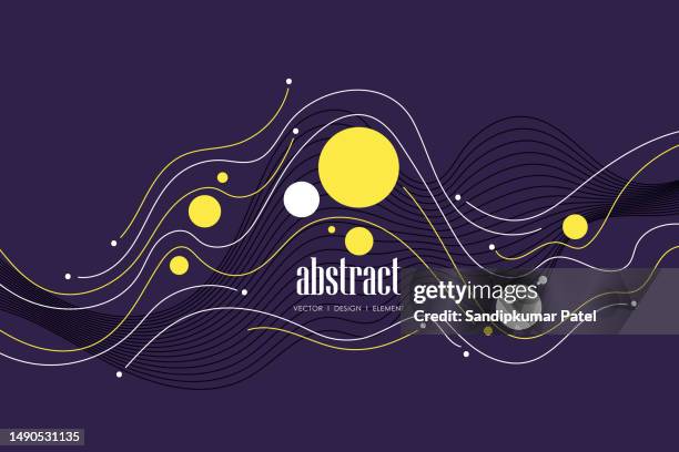 abstrakter hintergrund mit dynamischen linearen wellen. - scatter stock-grafiken, -clipart, -cartoons und -symbole