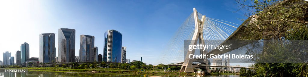 Sao Paulo - Cable-stayed bridge at Pinheiros river