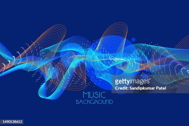 soundwave vector abstract background. music radio wave. - broadcasting background stock illustrations