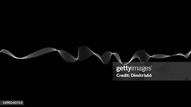 abstract flowing banner - audio wave texture stock illustrations