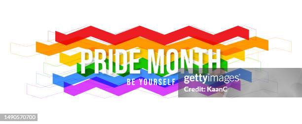 lgbt pride month. rainbow spectrum flag vector stock illustration - pride banner stock illustrations