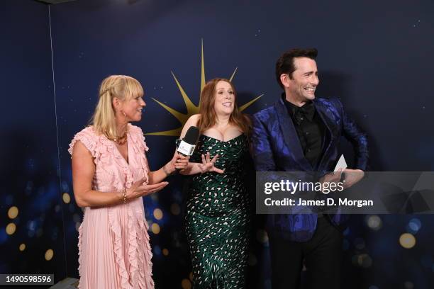 Sara Cox interviews Catherine Tate and David Tennant as they attend the BAFTA Television Awards with P&O Cruises at The Royal Festival Hall on May...