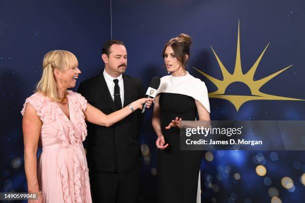 Sara Cox interviews Danny Dyer and Ellie Taylor as they attend the BAFTA Television Awards with P&O Cruises at The Royal Festival Hall on May 14,...