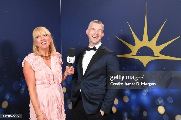 Sara Cox interviews actor Russell Tovey as he attends the BAFTA Television Awards with P&O Cruises at The Royal Festival Hall on May 14, 2023 in...