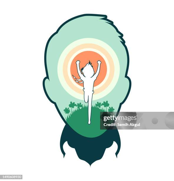 happy father's day vector illustration - in laws stock illustrations