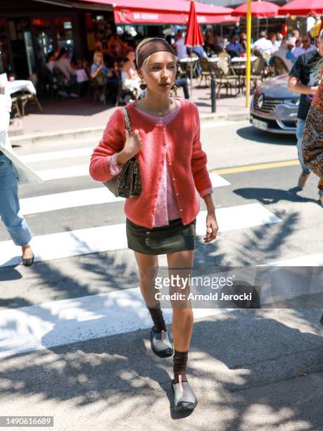 Iris Law is seen during the 76th Cannes film festival on May 16, 2023 in Cannes, France.