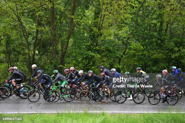 Andreas Leknessund of Norway and Team DSM, Henok Mulubrhan of Eritrea and Team Green Project-Bardiani CSF-Faizanè, Bob Jungels of Luxembourg and Team...