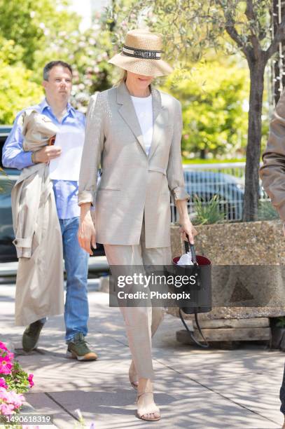 Uma Thurman is seen during the 76th Cannes film festival on May 16, 2023 in Cannes, France.