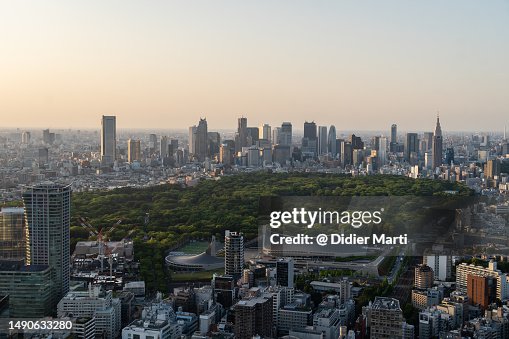 Tokyo skyline with Shinjuku and Yoyogi park Tokyo skyline with Shinjuku and Yoyogi park