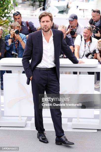 Jury president Ruben Ostlund attends the jury photocall at the 76th annual Cannes film festival at Palais des Festivals on May 16, 2023 in Cannes,...