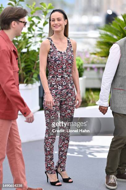 Jury member Brie Larson attends the jury photocall at the 76th annual Cannes film festival at Palais des Festivals on May 16, 2023 in Cannes, France.