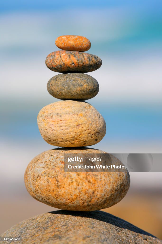 Simple Balanced Rocks Rocks Balanced In A Stack Sleaford Bay Eyre Peninsula South Australia ...