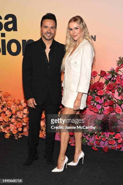 Luis Fonsi and Agueda Lopez attend the 2023 TelevisaUnivision Upfront at Pier 36 on May 16, 2023 in New York City.