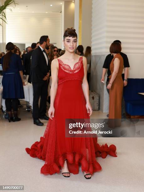 Simona Tabasco is seen at the Martinez hotel during the 76th Cannes film festival on May 16, 2023 in Cannes, France.