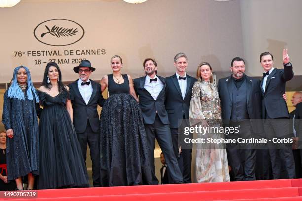 Members of the Jury Rungano Nyoni, Maryam Touzani, Atiq Rahimi, Julia Ducournau, President of the Jury Ruben Ostlund, Damian Szifron, Brie Larson,...