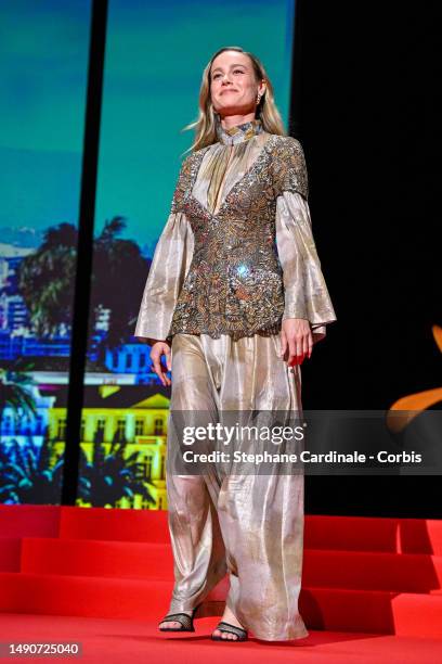 Brie Larson during the opening ceremony at the 76th annual Cannes film festival at Palais des Festivals on May 16, 2023 in Cannes, France.