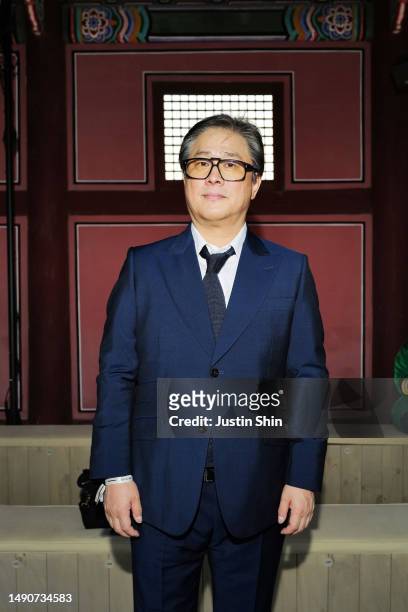 Park Chan Wook attends the Gucci Seoul Cruise 2024 fashion show at Gyeongbokgung Palace on May 16, 2023 in Seoul, South Korea.