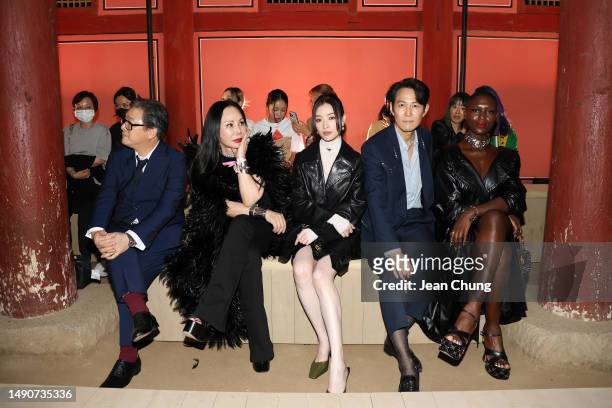Park Chan Wook, Eva Chow, Ni Ni, Lee Jungjae and Jodie Turner Smith attend the Gucci Seoul Cruise 2024 fashion show at Gyeongbokgung Palace on May...