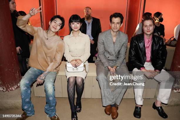 Jay Park, Hanni, Mark Ronson and Ludwig Goransson attend the Gucci Seoul Cruise 2024 fashion show at Gyeongbokgung Palace on May 16, 2023 in Seoul,...