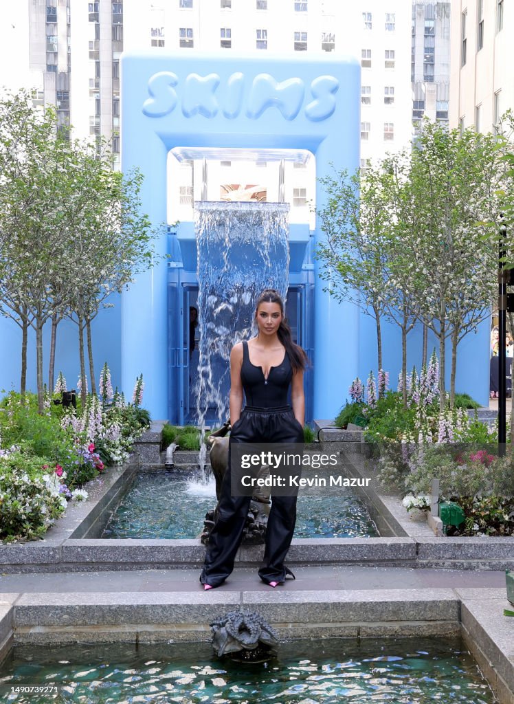 Skims Rockefeller Kim Kardashian visits the Skims Summer Pop-Up Shop in the Channel ...
