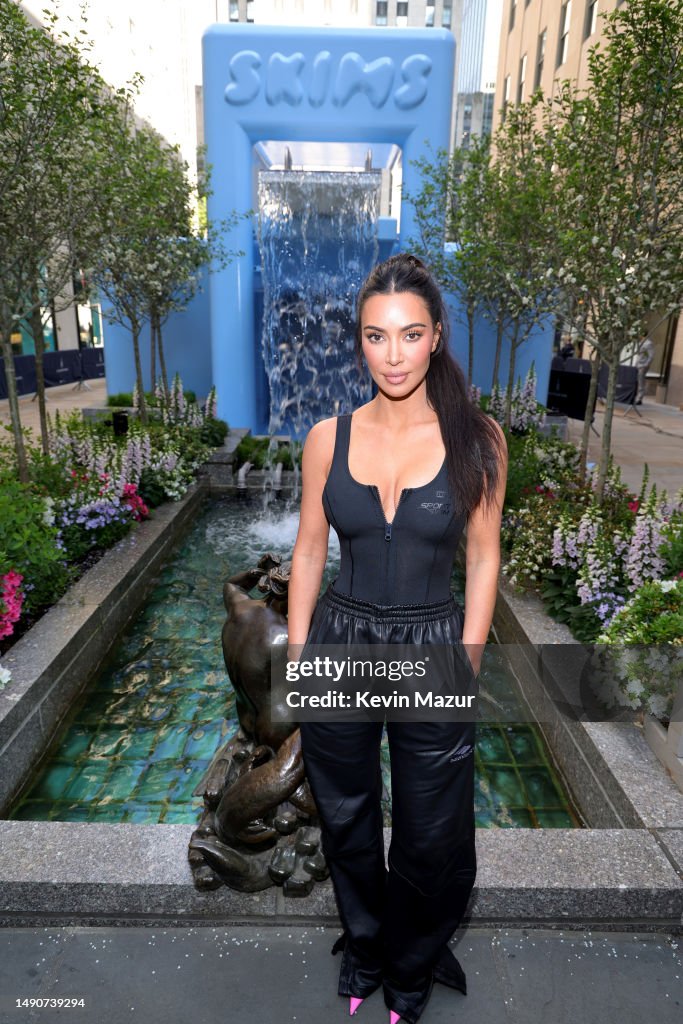 Skims Rockefeller Kim Kardashian visits the Skims Summer Pop-Up Shop in the Channel ...
