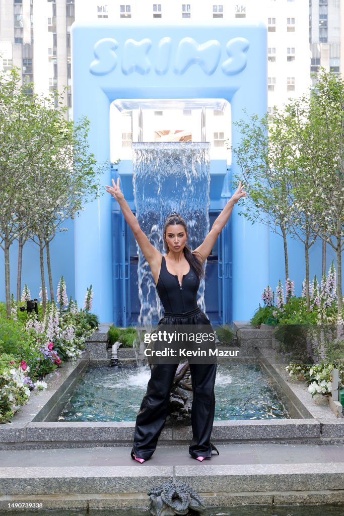 Skims Rockefeller Kim Kardashian visits the Skims Summer Pop-Up Shop in the Channel ...