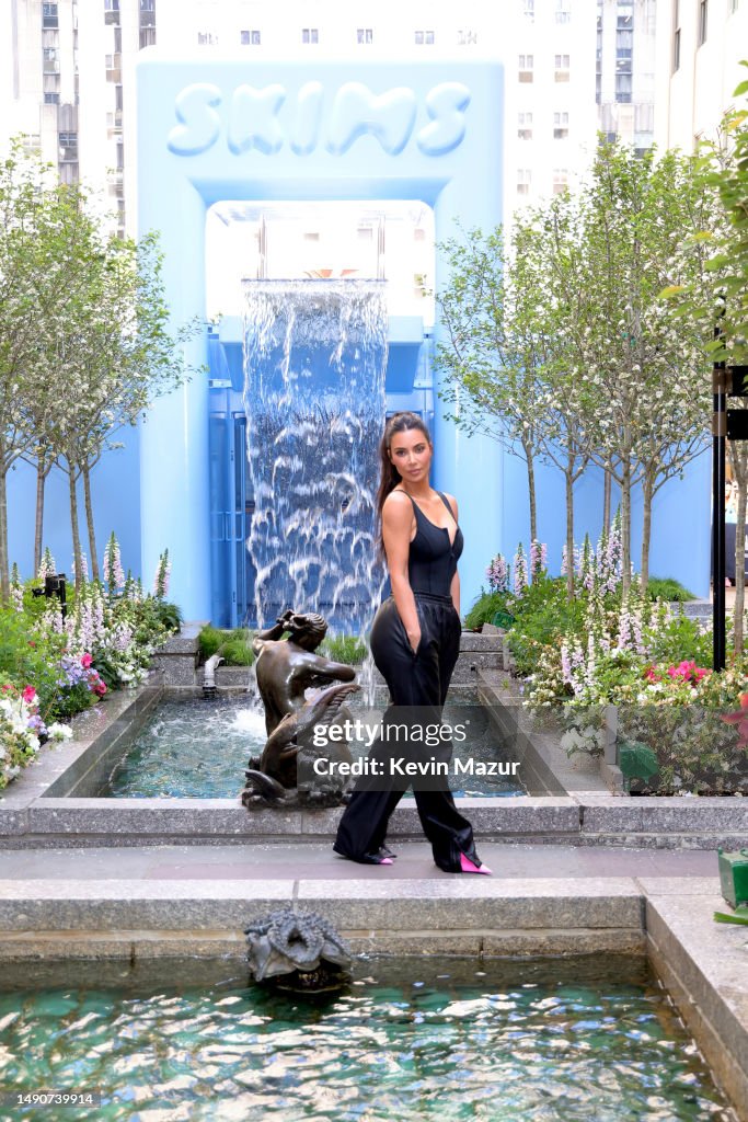 Skims Rockefeller Kim Kardashian visits the Skims Summer Pop-Up Shop in the Channel ...