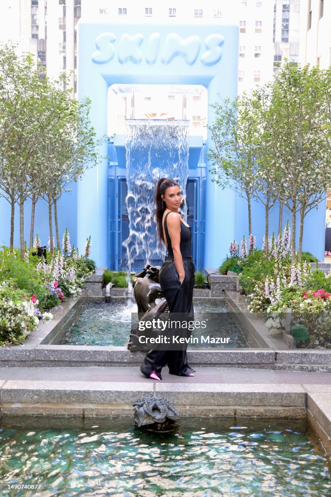Skims Rockefeller Kim Kardashian visits the Skims Summer Pop-Up Shop in the Channel ...