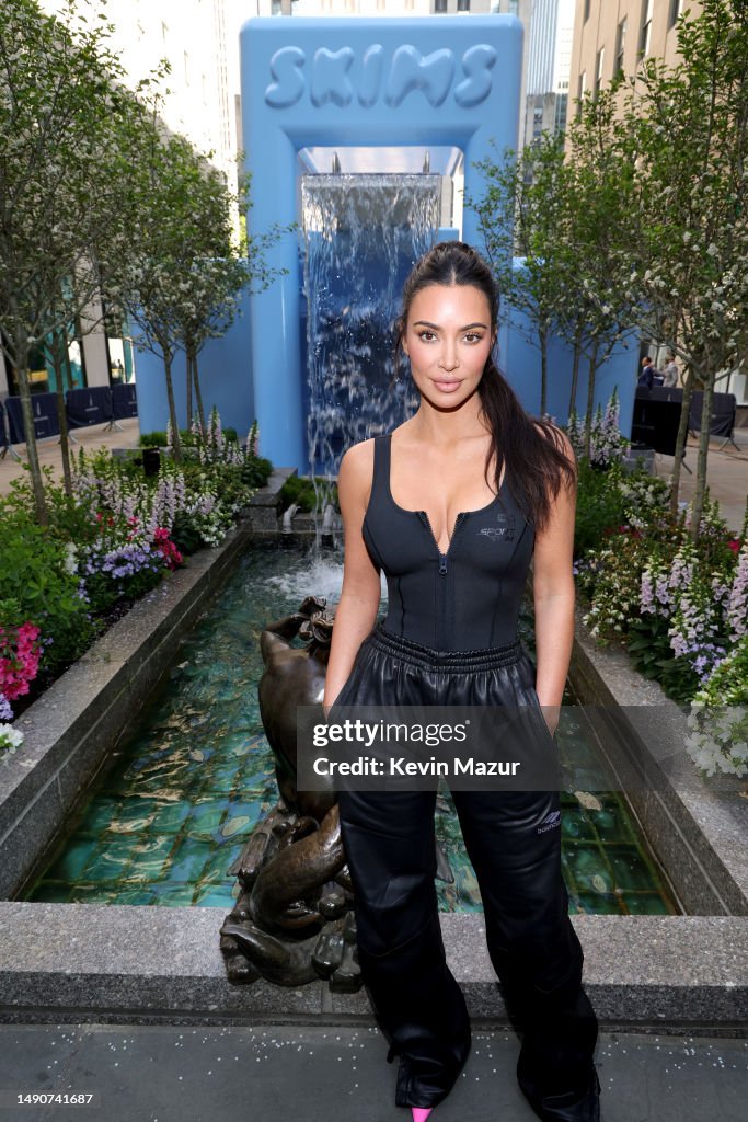 Skims Rockefeller Kim Kardashian visits the Skims Summer Pop-Up Shop in the Channel ...