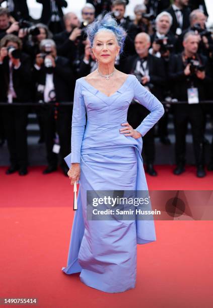 Helen Mirren during "Jeanne du Barry" screening and Opening Ceremony red carpet during the 76th Annual Cannes Film Festival at Palais des Festivals...