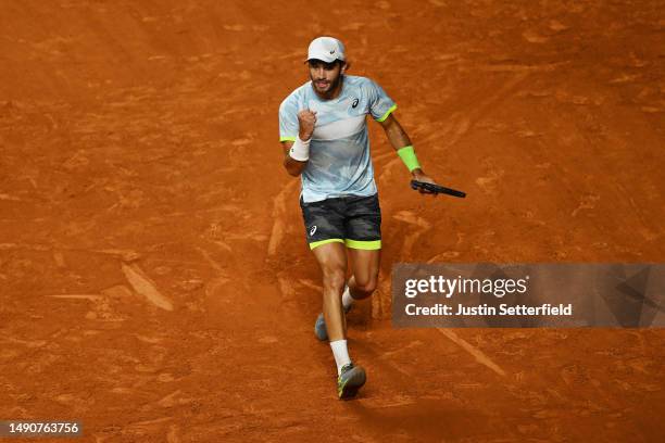 Borna Coric of Croatia reacts against Fabian Marozsan of Hungary during their Men's Singles 4th round match during day nine of Internazionali BNL...