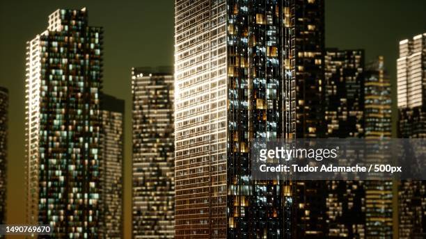 skyscrapper in the business quarter in the night,romania - romania stock pictures, royalty-free photos & images