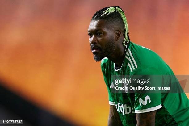 Djibril Cisse of Los Troncos looks on during the round 2 of the Kings League Infojobs match between Los Troncos and Pio FC at CUPRA Arena on May 14,...