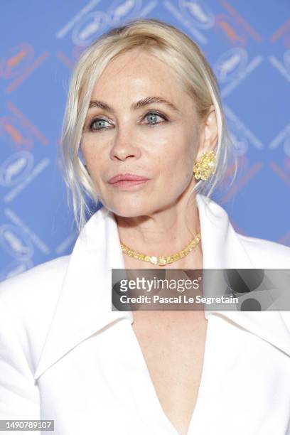 Emmanuelle Béart attends the opening ceremony gala dinner at the 76th annual Cannes film festival at Carlton Hotel on May 16, 2023 in Cannes, France.