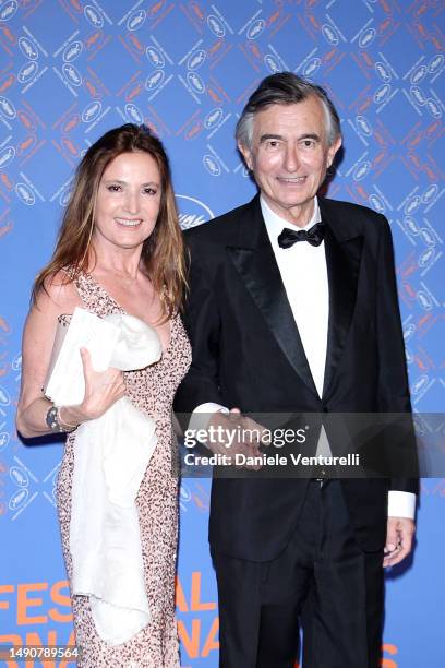 Marie-Laure Bec and Philippe Douste-Blazy attend the opening ceremony gala dinner at the 76th annual Cannes film festival at Carlton Hotel on May 16,...