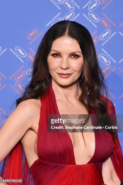 Catherine Zeta-Jones attend the opening ceremony gala dinner at the 76th annual Cannes film festival at Carlton Hotel on May 16, 2023 in Cannes,...