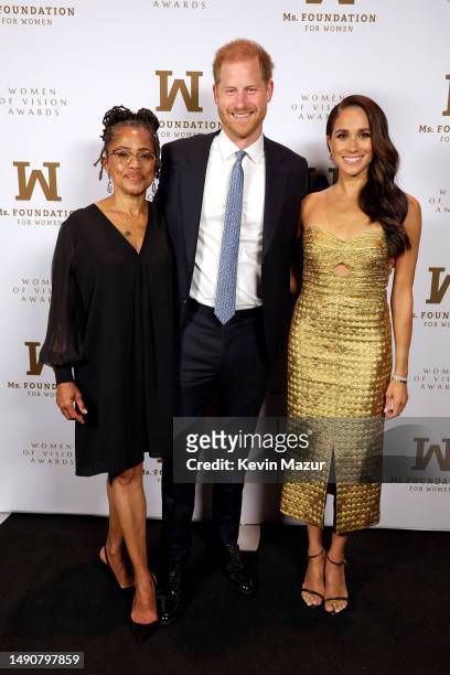 Doria Ragland, Prince Harry, Duke of Sussex and Meghan, The Duchess of Sussex attend the Ms. Foundation Women of Vision Awards: Celebrating...