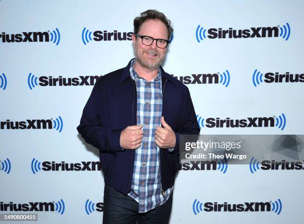 Rainn Wilson visit the SiriusXM studios on May 16, 2023 in New York City.